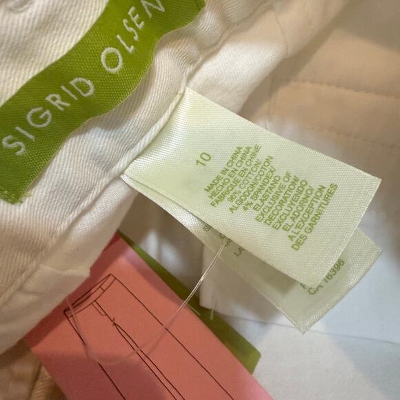 Sigrid Olsen 10 embroidered floral relaxed leg crop Poet pant P 2487 - Picture 4 of 11